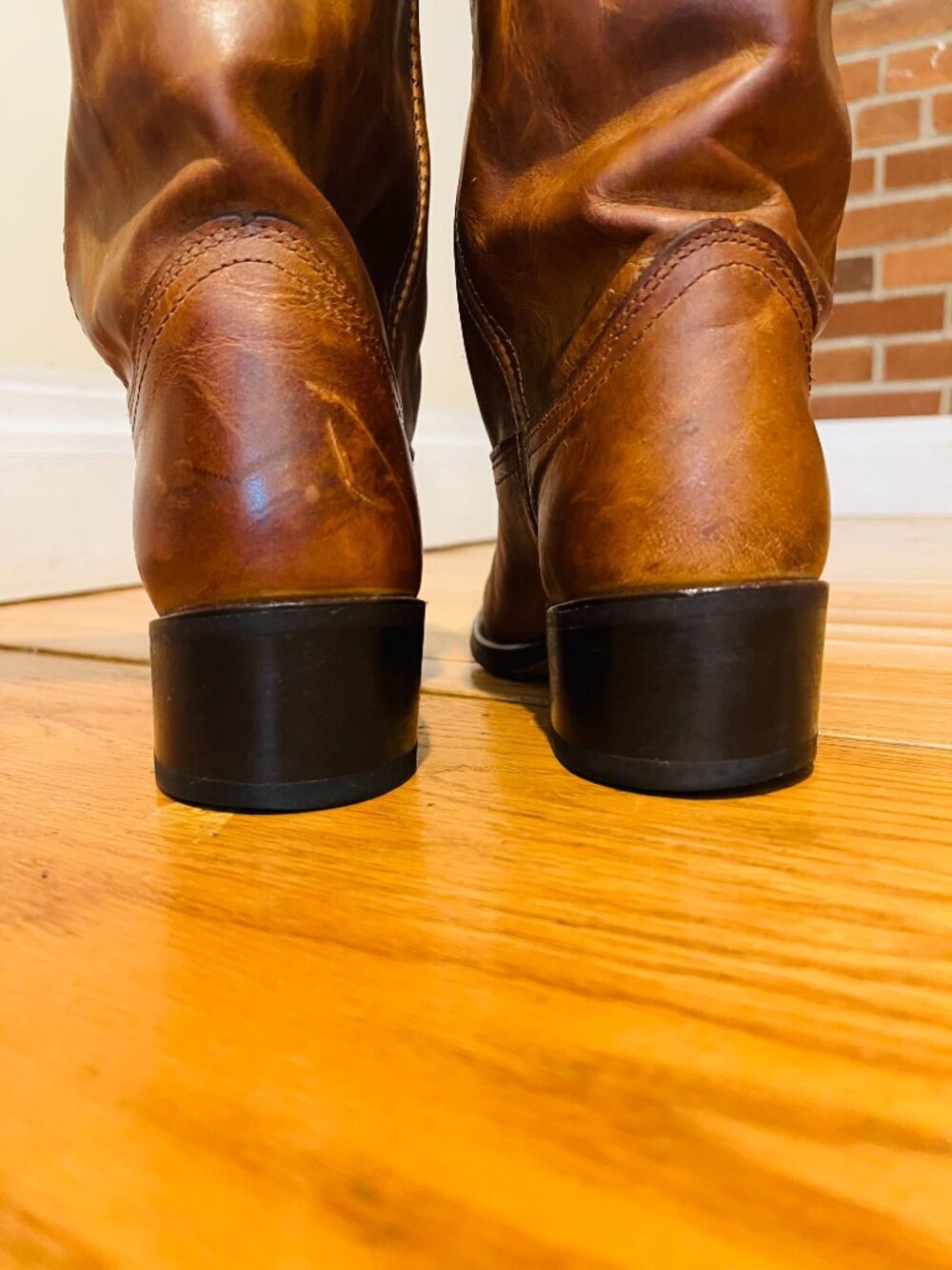 VTG Durango Campus Women's 7.5M Brown Leather Square Toe Pull-On Western Boots - Picture 7 of 16